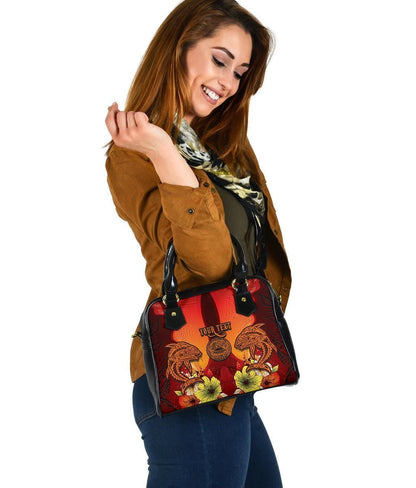 American Samoa Custom Personalised Shoulder Handbag - Tribal Tuna Fish