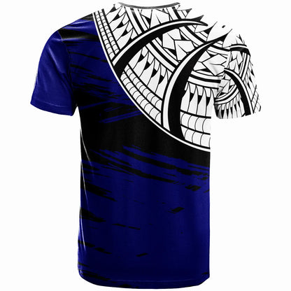 American Samoa Custom Personalised T- Shirt - American Samoa Flag Style With Claw Pattern