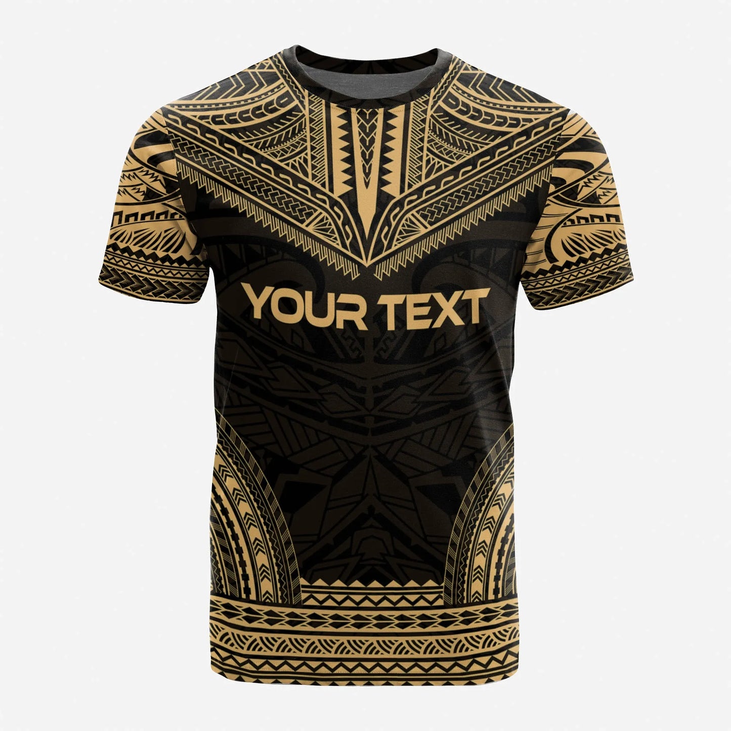 American Samoa Custom Personalised T-Shirt - American Samoa Seal Polynesian Chief Tattoo Gold Version