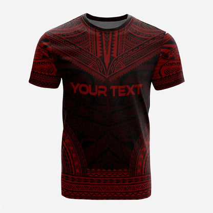 American Samoa Custom Personalised T-Shirt - American Samoa Seal Polynesian Chief Tattoo Red Version