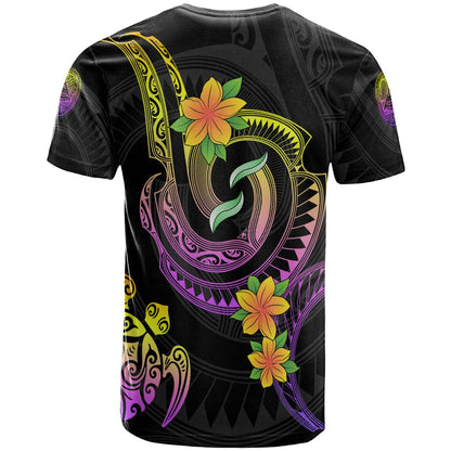 American Samoa Custom Personalised T- Shirt - Plumeria Flowers with Spiral Patterns