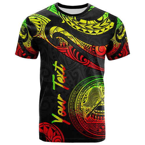 American Samoa Custom Personalised T-Shirt - Poly Tattoo Reggae Version