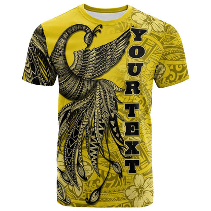 American Samoa Custom Personalised T-Shirt - Polynesian Phoenix Bird, Fairytales Bird Yellow
