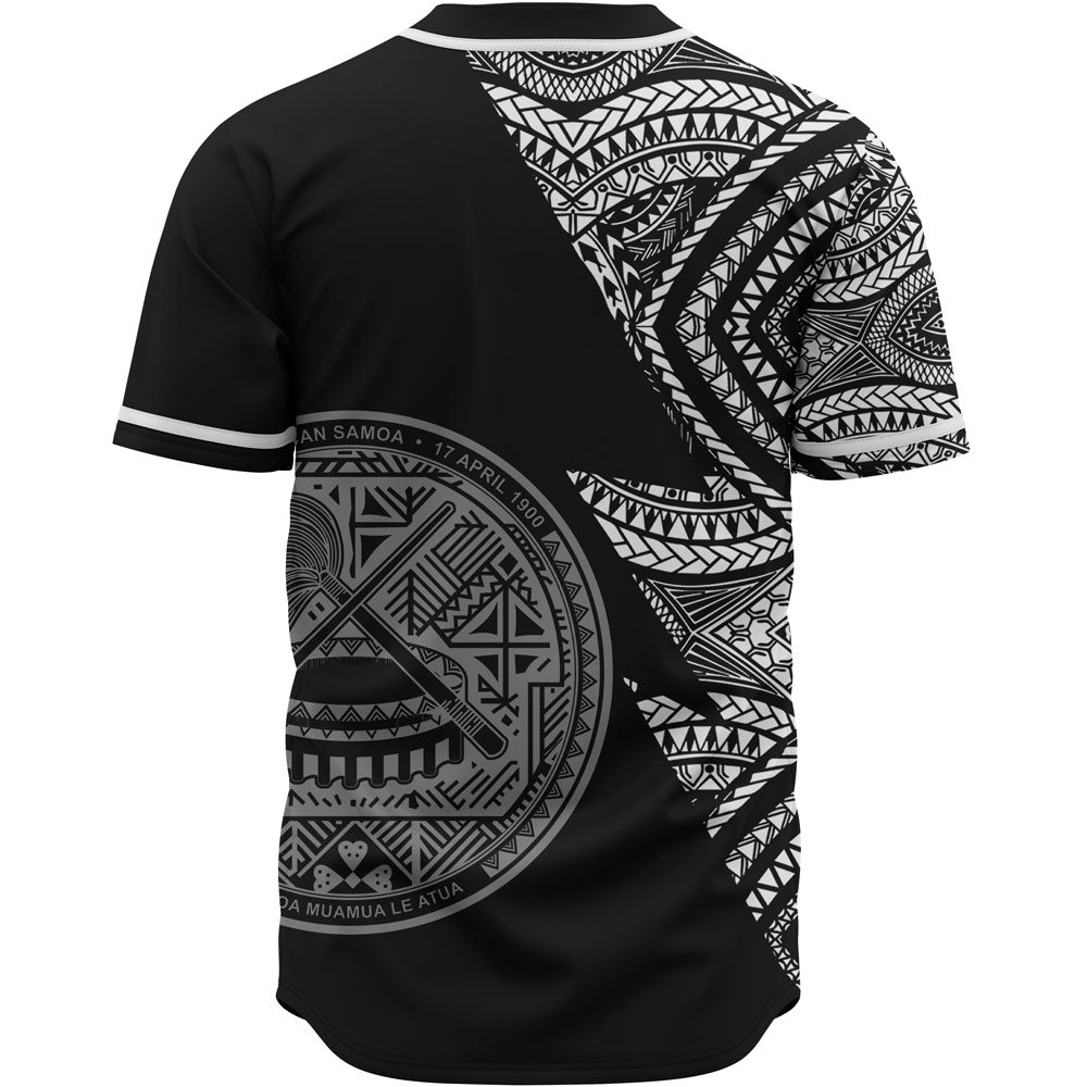 American Samoa Custom Personalized Baseball Shirt - Flash Style White