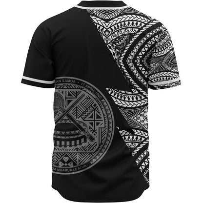 American Samoa Custom Personalized Baseball Shirt - Flash Style White