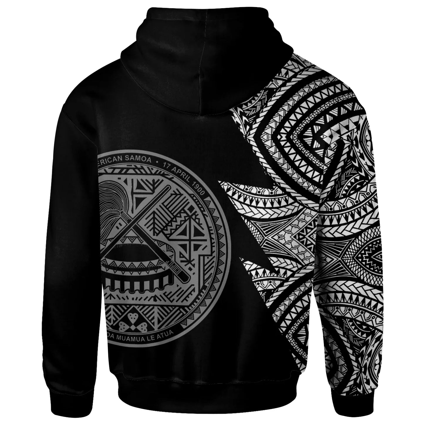 American Samoa Custom Personalized Hoodie - Flash Style White