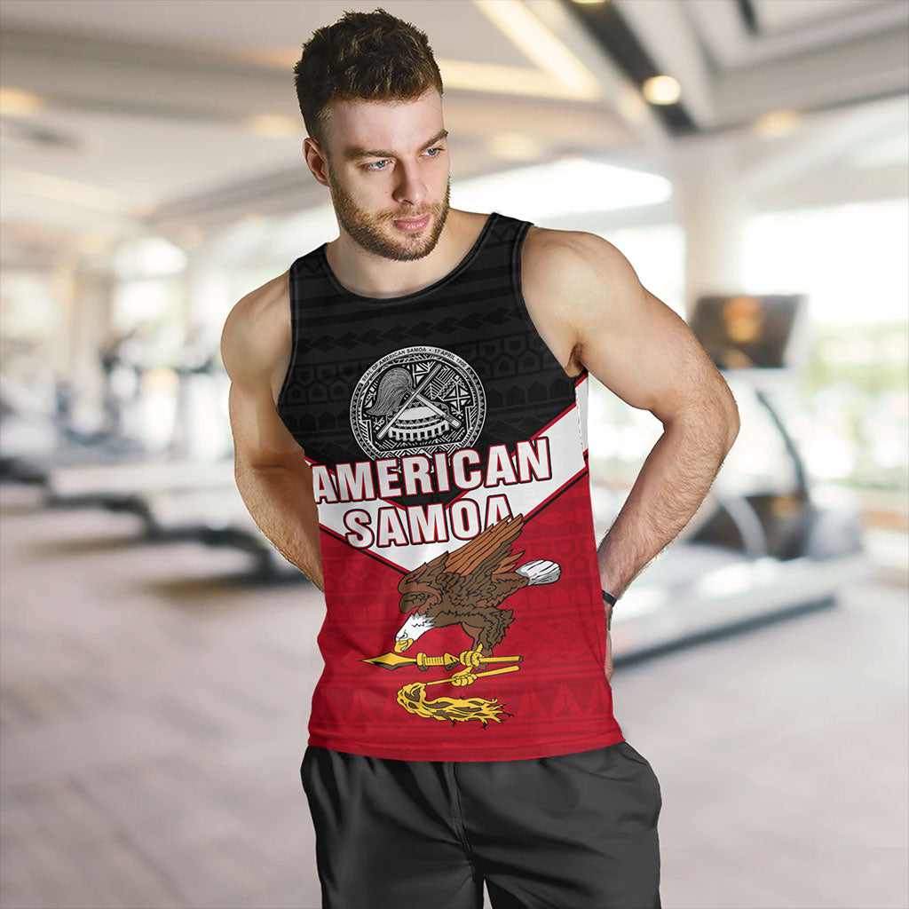 American Samoa Tank Top Custom Polynesian Tribal Sport Style