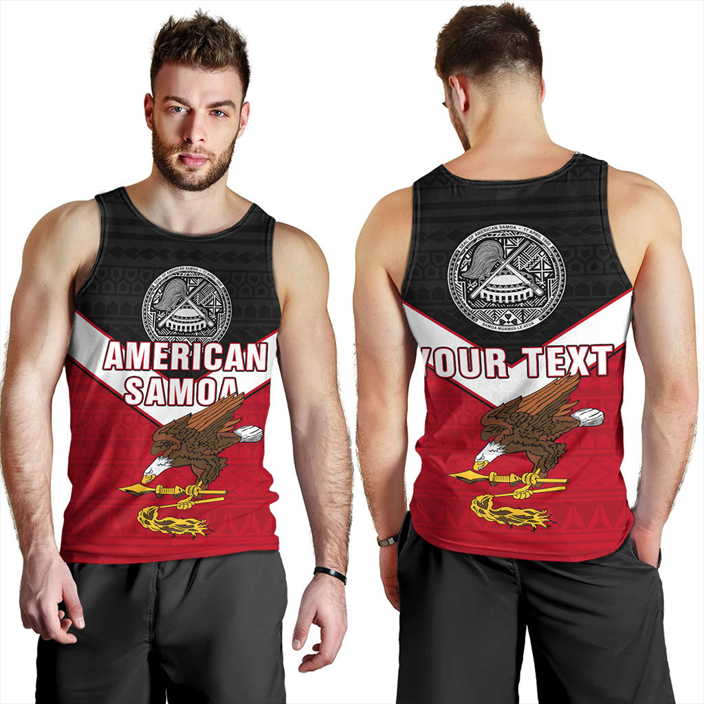 American Samoa Tank Top Custom Polynesian Tribal Sport Style