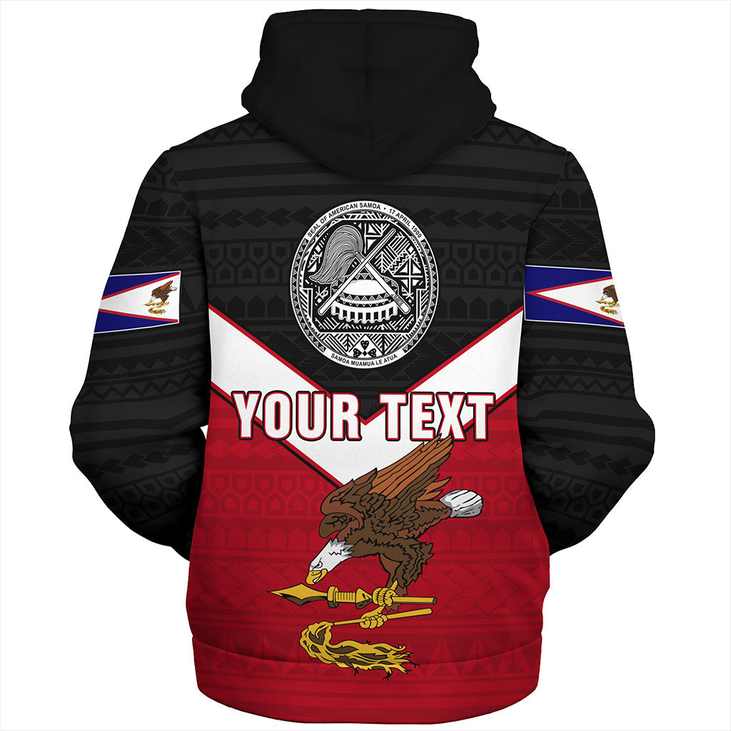 American Samoa Sherpa Hoodie Custom Polynesian Tribal Sport Style