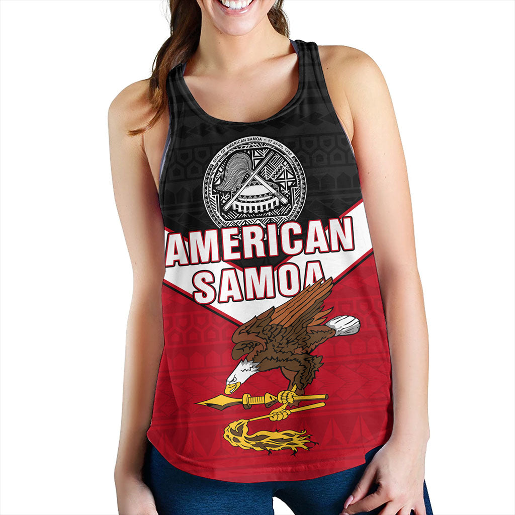 American Samoa Women Tank Custom Polynesian Tribal Sport Style