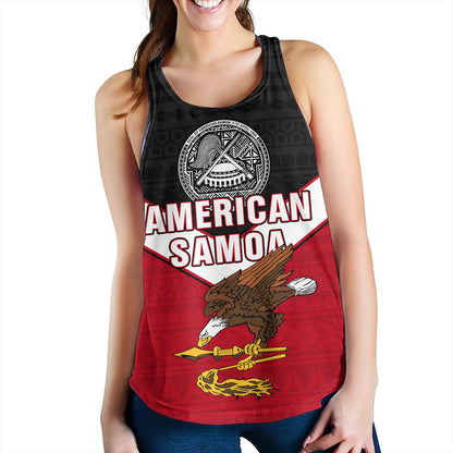 American Samoa Women Tank Custom Polynesian Tribal Sport Style