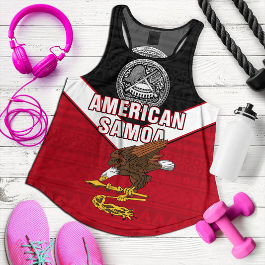 American Samoa Women Tank Custom Polynesian Tribal Sport Style