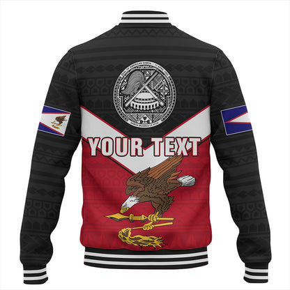 American Samoa Baseball Jacket Custom Polynesian Tribal Sport Style