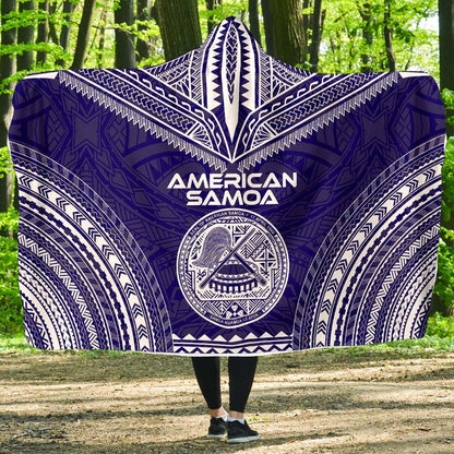 American Samoa Flag Polynesian Chief Hooded Blanket