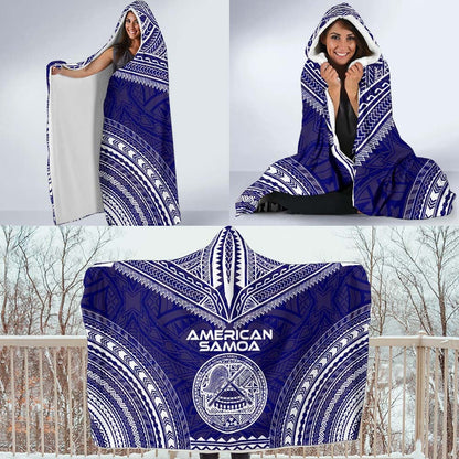 American Samoa Flag Polynesian Chief Hooded Blanket