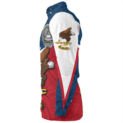 American Samoa Long Sleeve Shirt Samoa Tribal Flag Sport Style