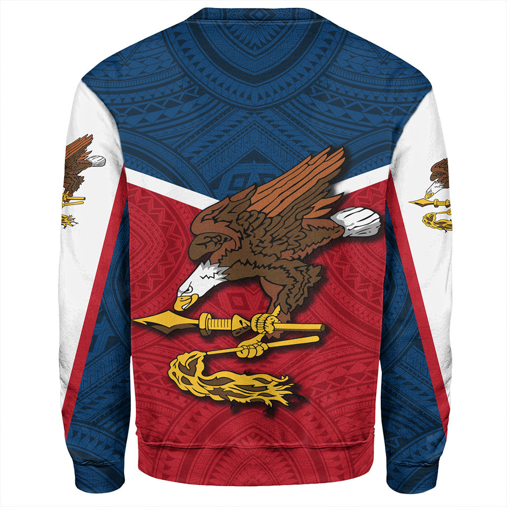 American Samoa Sweatshirt Samoa Tribal Flag Sport Style