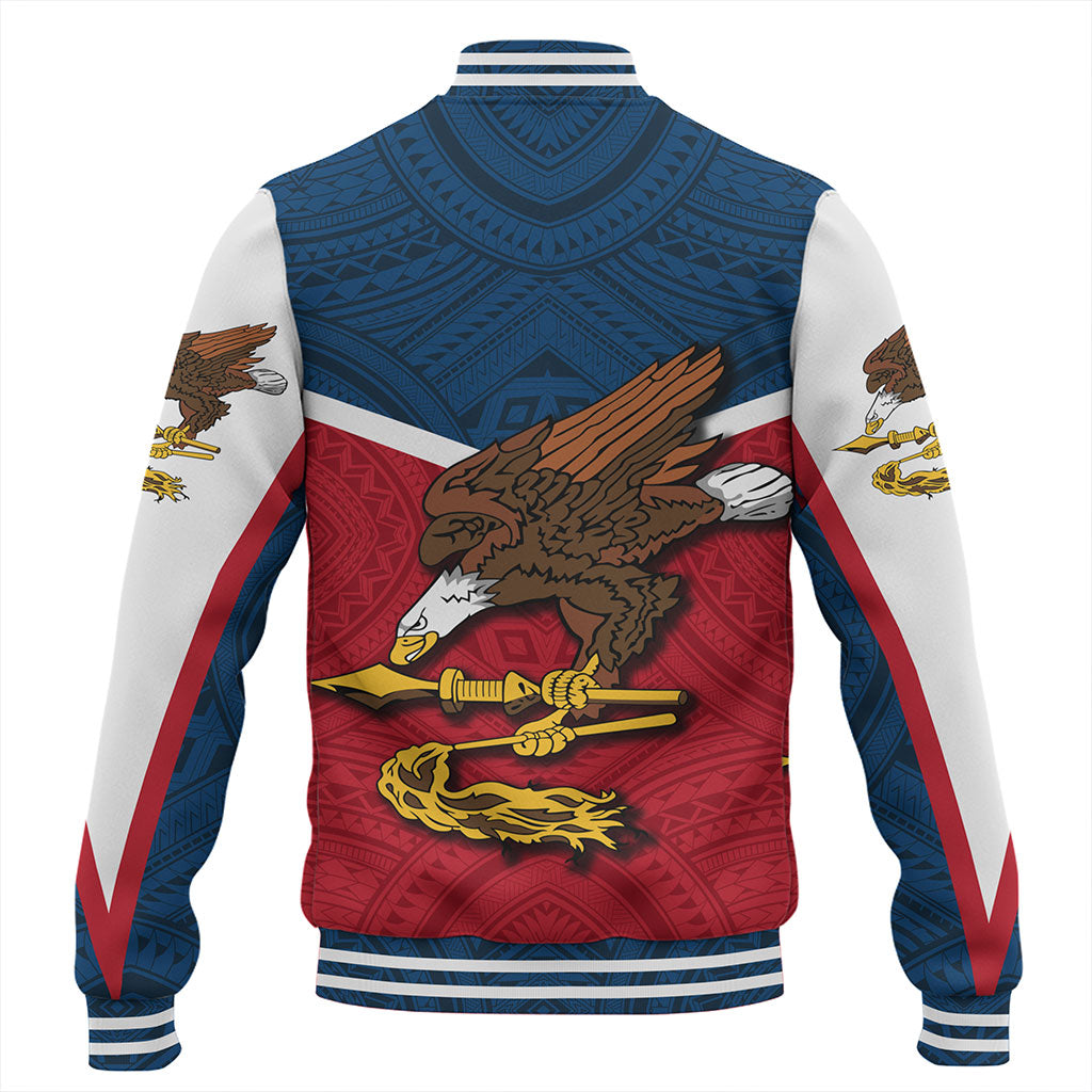 American Samoa Baseball Jacket Samoa Tribal Flag Sport Style