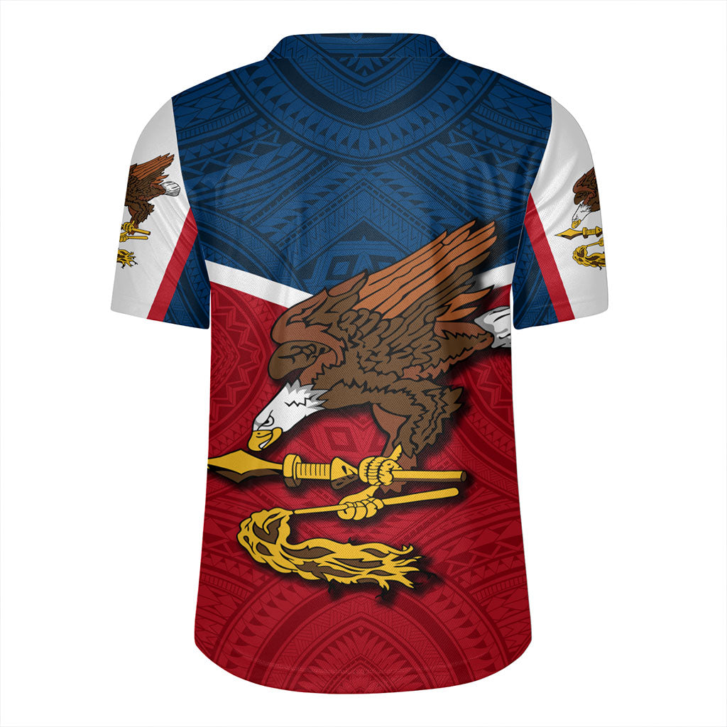 American Samoa Rugby Jersey Samoa Tribal Flag Sport Style