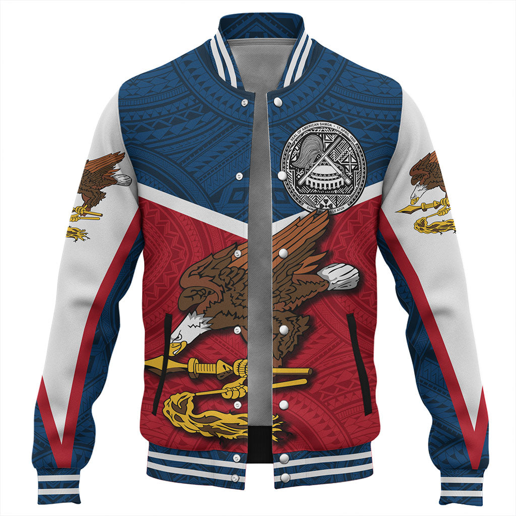 American Samoa Baseball Jacket Samoa Tribal Flag Sport Style