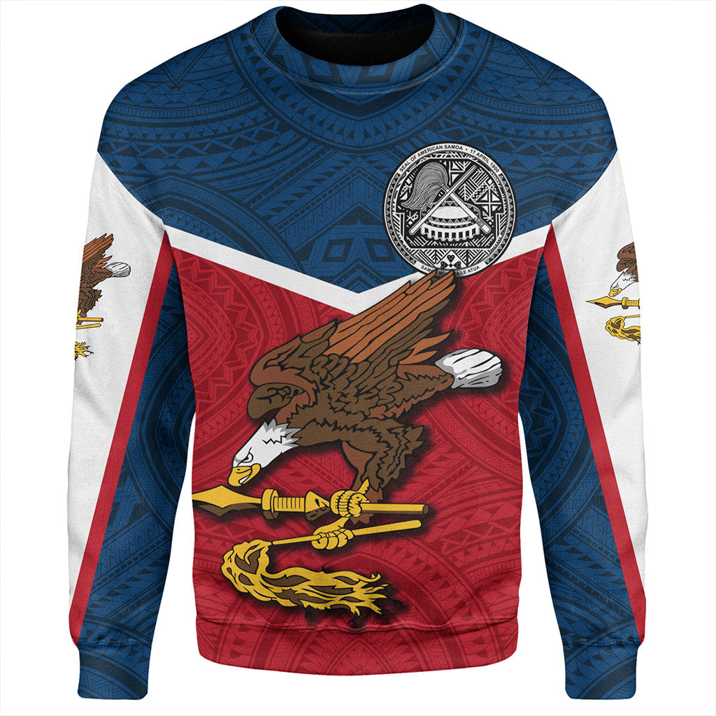 American Samoa Sweatshirt Samoa Tribal Flag Sport Style