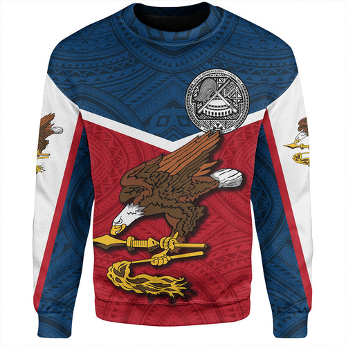 American Samoa Sweatshirt Samoa Tribal Flag Sport Style