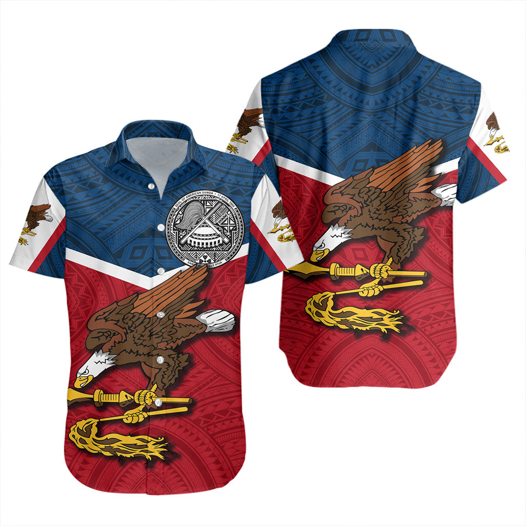 American Samoa Short Sleeve Shirt Samoa Tribal Flag Sport Style
