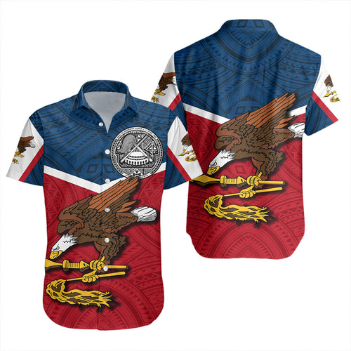American Samoa Short Sleeve Shirt Samoa Tribal Flag Sport Style