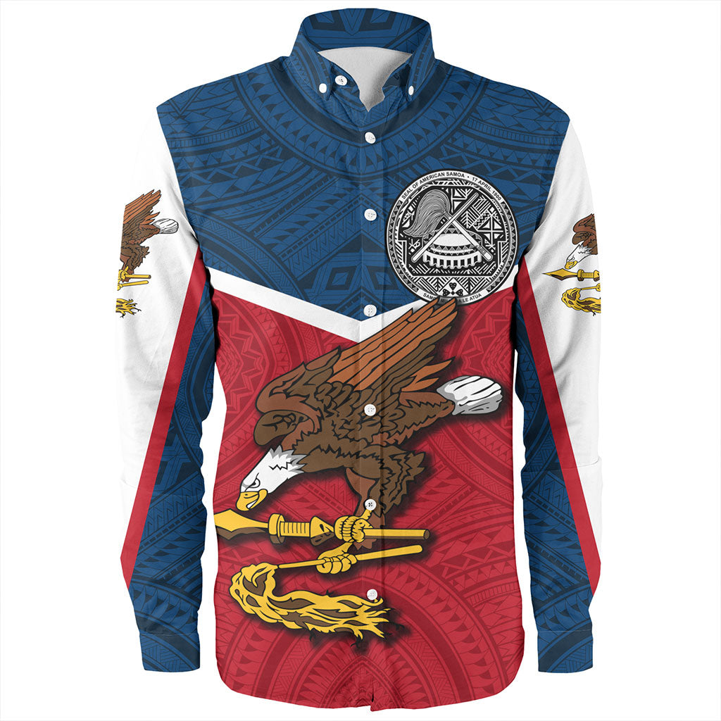 American Samoa Long Sleeve Shirt Samoa Tribal Flag Sport Style