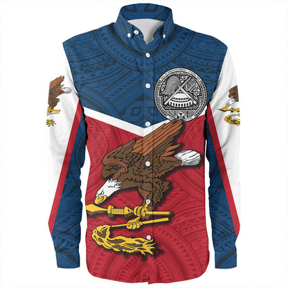 American Samoa Long Sleeve Shirt Samoa Tribal Flag Sport Style