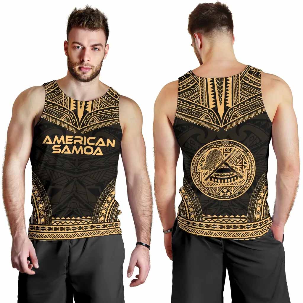 American Samoa Men Tank Top - Polynesian Chief Gold Version