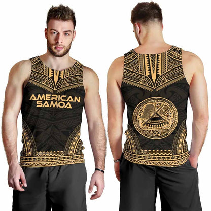 American Samoa Men Tank Top - Polynesian Chief Gold Version