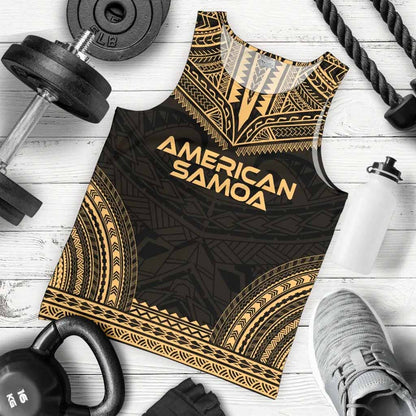 American Samoa Men Tank Top - Polynesian Chief Gold Version