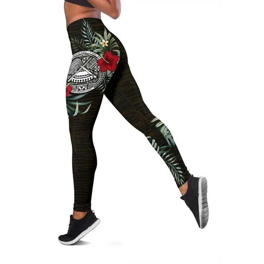 American Samoa Hibiscus Legging