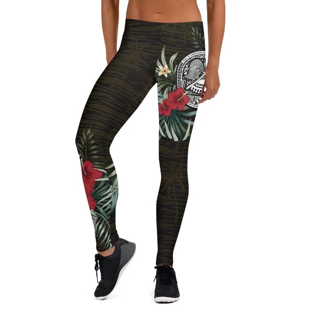 American Samoa Hibiscus Legging