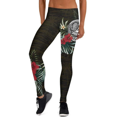American Samoa Hibiscus Legging