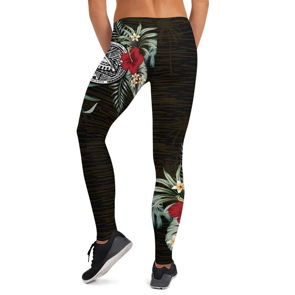 American Samoa Hibiscus Legging