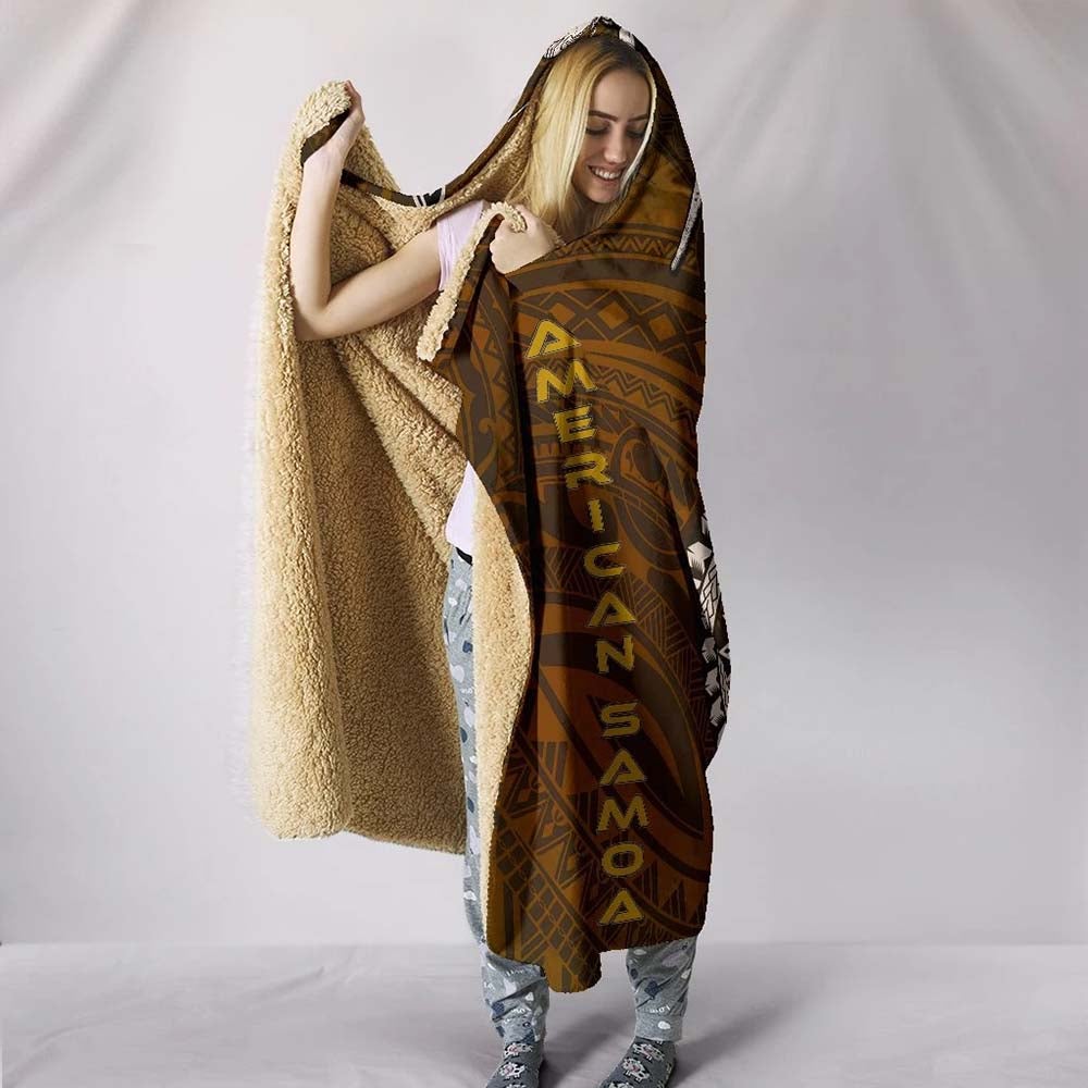 American Samoa Hooded Blanket - Polynesian Boar Tusk