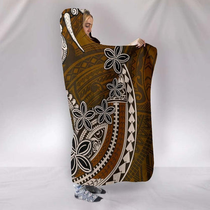 American Samoa Hooded Blanket - Polynesian Boar Tusk
