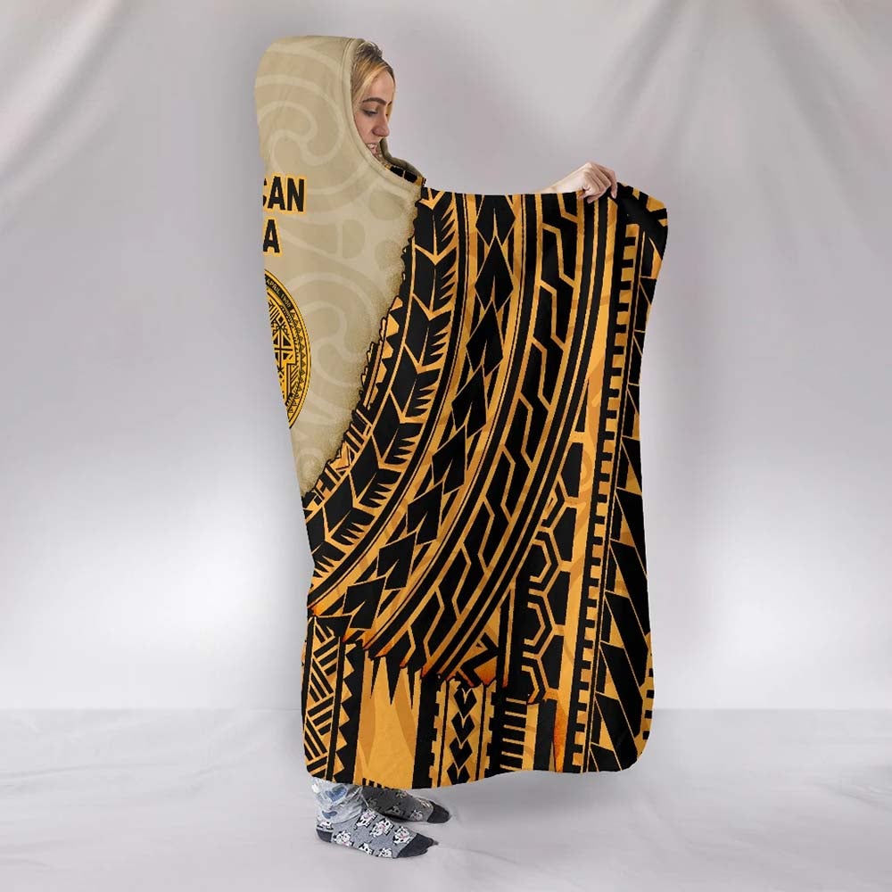 American Samoa Hooded Blanket - Polynesian Wild Style