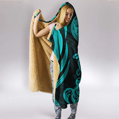 American Samoa Hooded Blanket - Turquoise Tentacle Turtle