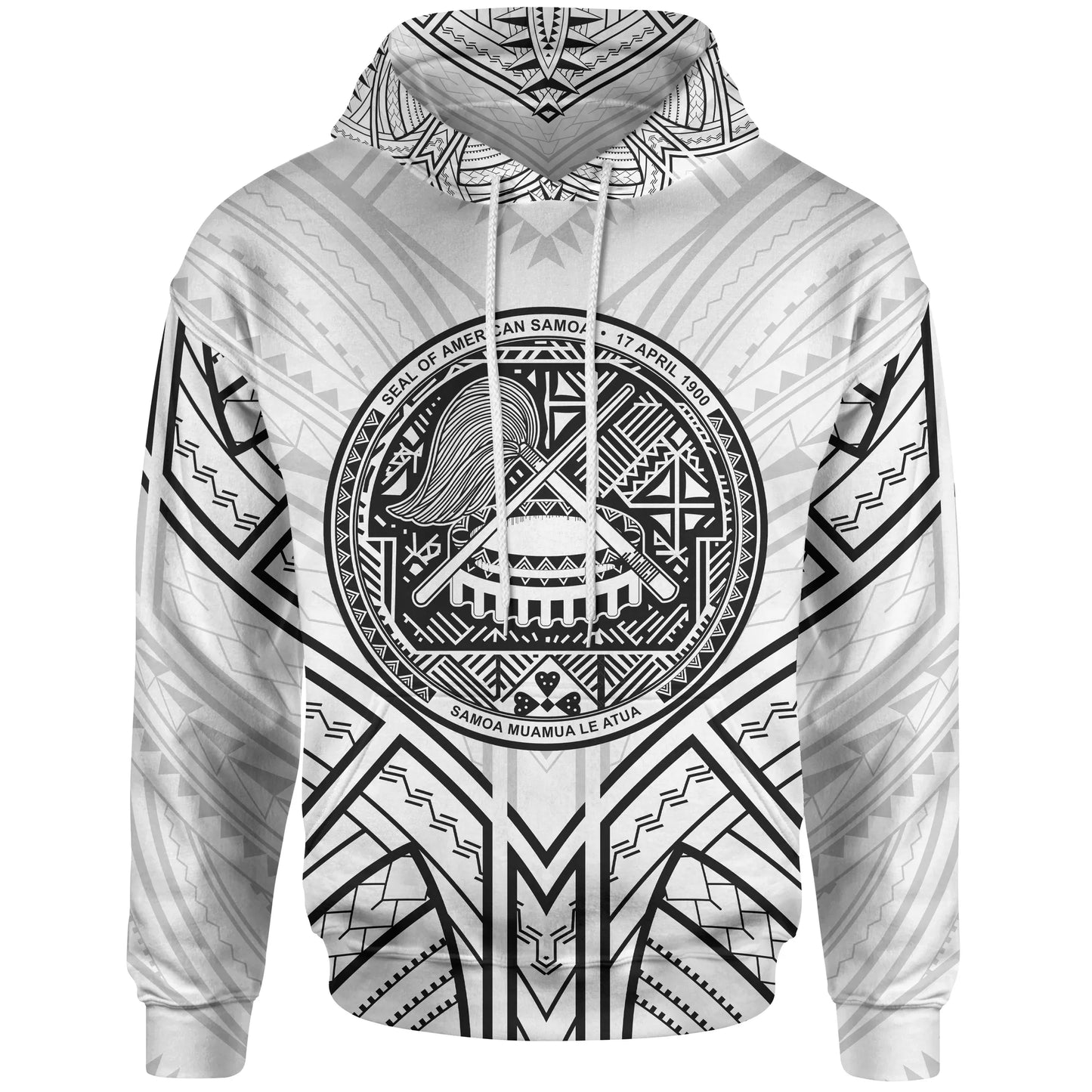 American Samoa Hoodie - American Samoa Seal Tribal Patterns