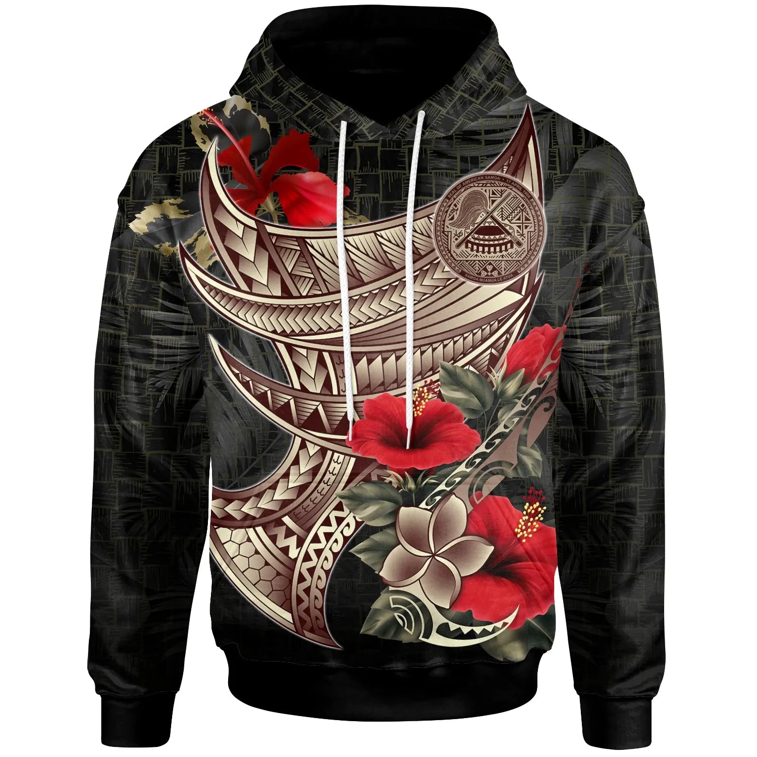 American Samoa Hoodie - Polynesian Tribal Vintage Style
