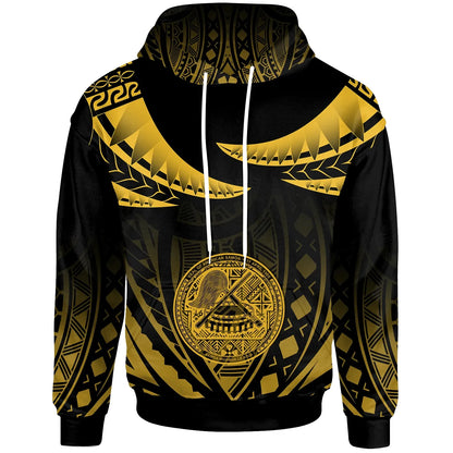 American Samoa Hoodie - Polynesian Tribal Tattoo (Yellow)