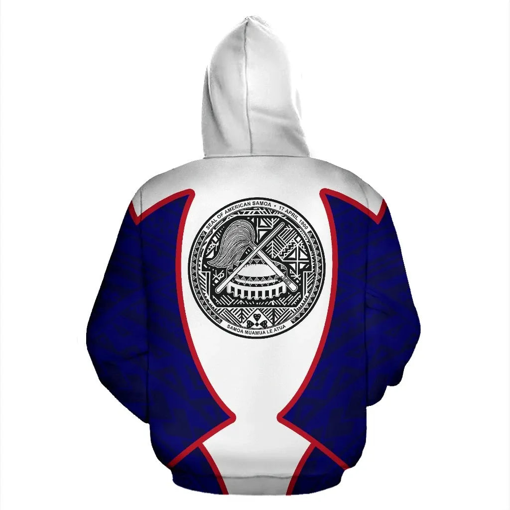 American Samoa Hoodie - American Samoa Flag Seal Sport Style
