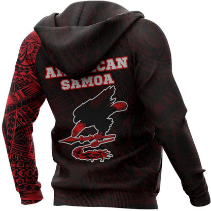 American Samoa In My Heart Polynesian Hoodie Red