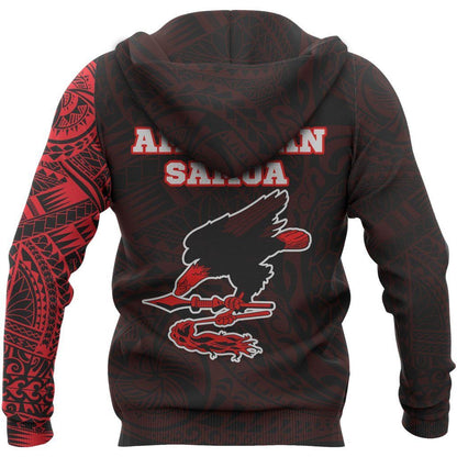 American Samoa In My Heart Polynesian Hoodie Red