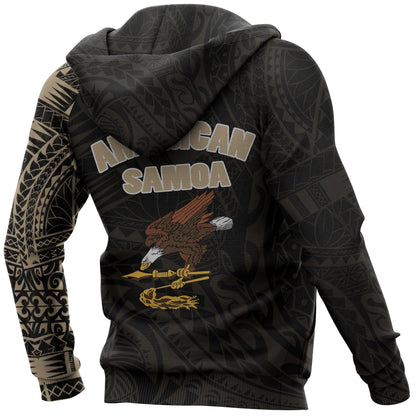 American Samoa Hoodie - American Samoa Seal Polynesian Tattoo