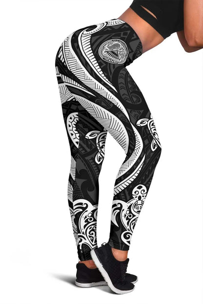 American Samoa Legging - White Tentacle Turtle