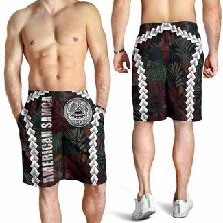 American Samoa Men Shorts - Chain Polynesian